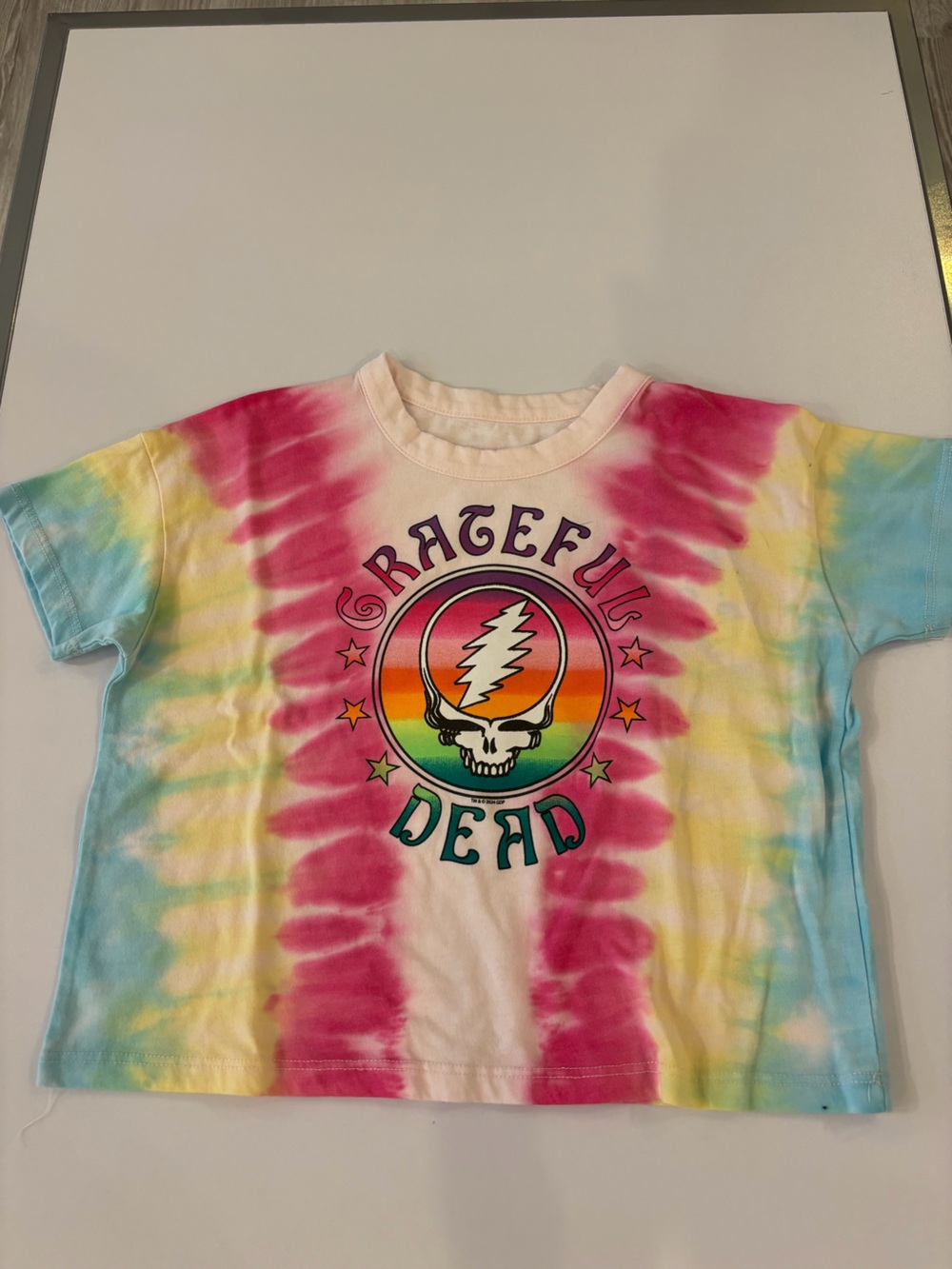 Chaser Kids Grateful Dead Tie-Dye Tee in Pink, Yellow & Blue